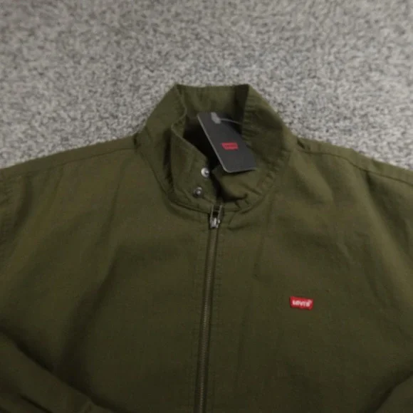 NEW Levis Jacket Mens L Green Full Zip Aviator Flight Bomber Coat Outdoor Work